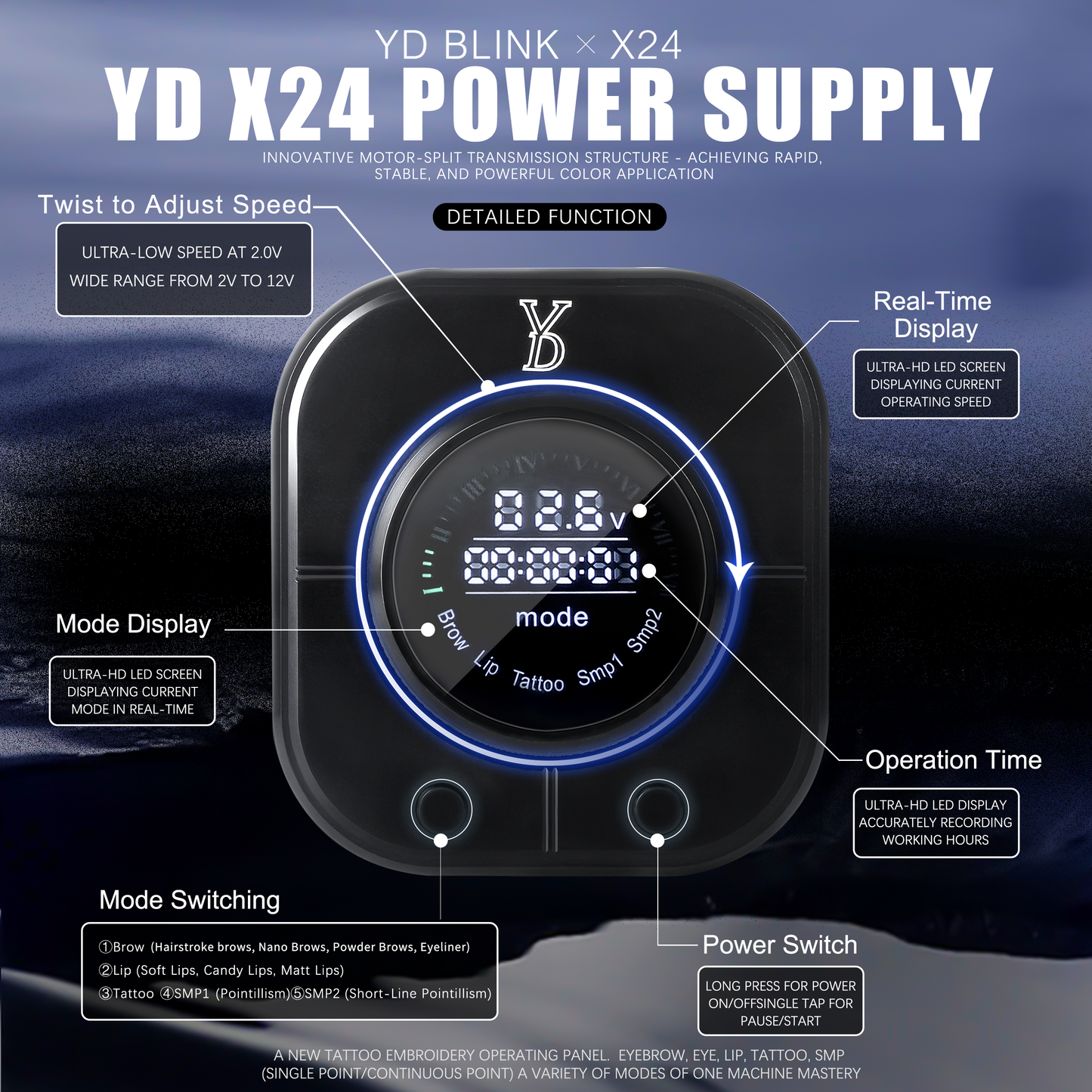 YD X24 Power Supply - CharmingTattooSupply