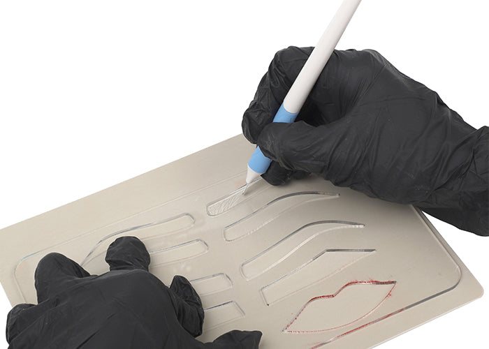 Acrylic Brow and Lip Stencils Template (4 eyebrow shapes 1 lip shape) - CharmingTattooSupply