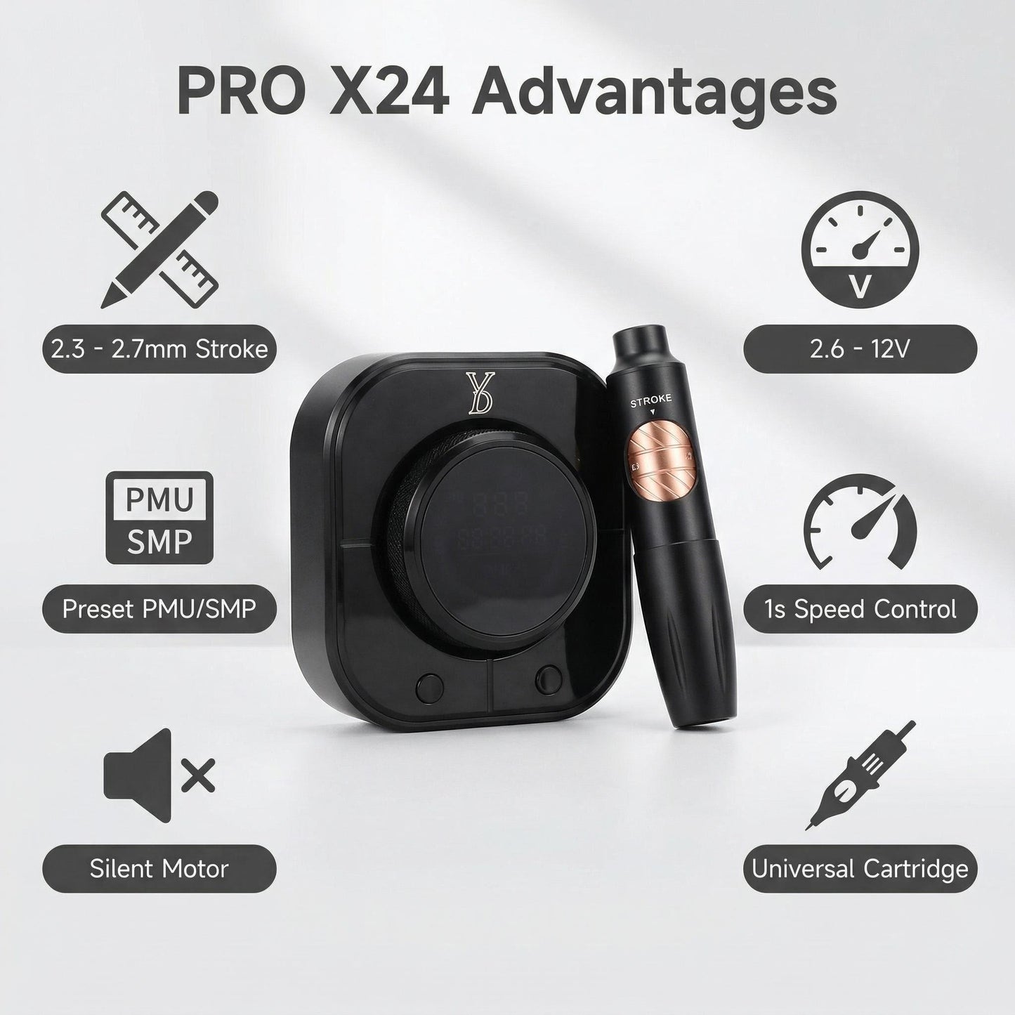 YDPMU Blink Pro X24 PMU Machine – Professional Wireless Permanent Makeup Device for Microblading & All PMU Techniques
