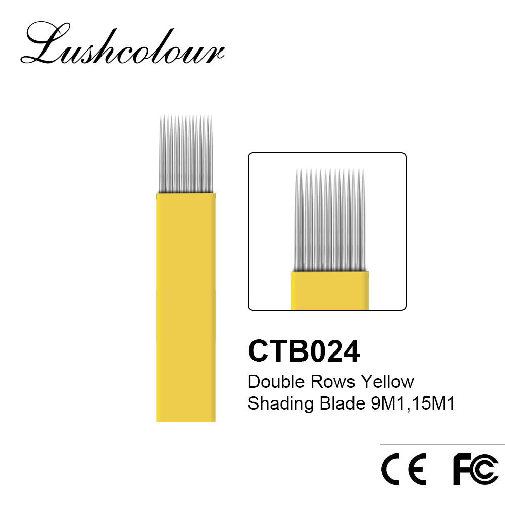 Double Rows Yellow Shading Blade (20PCS/BOX) - CharmingTattooSupply