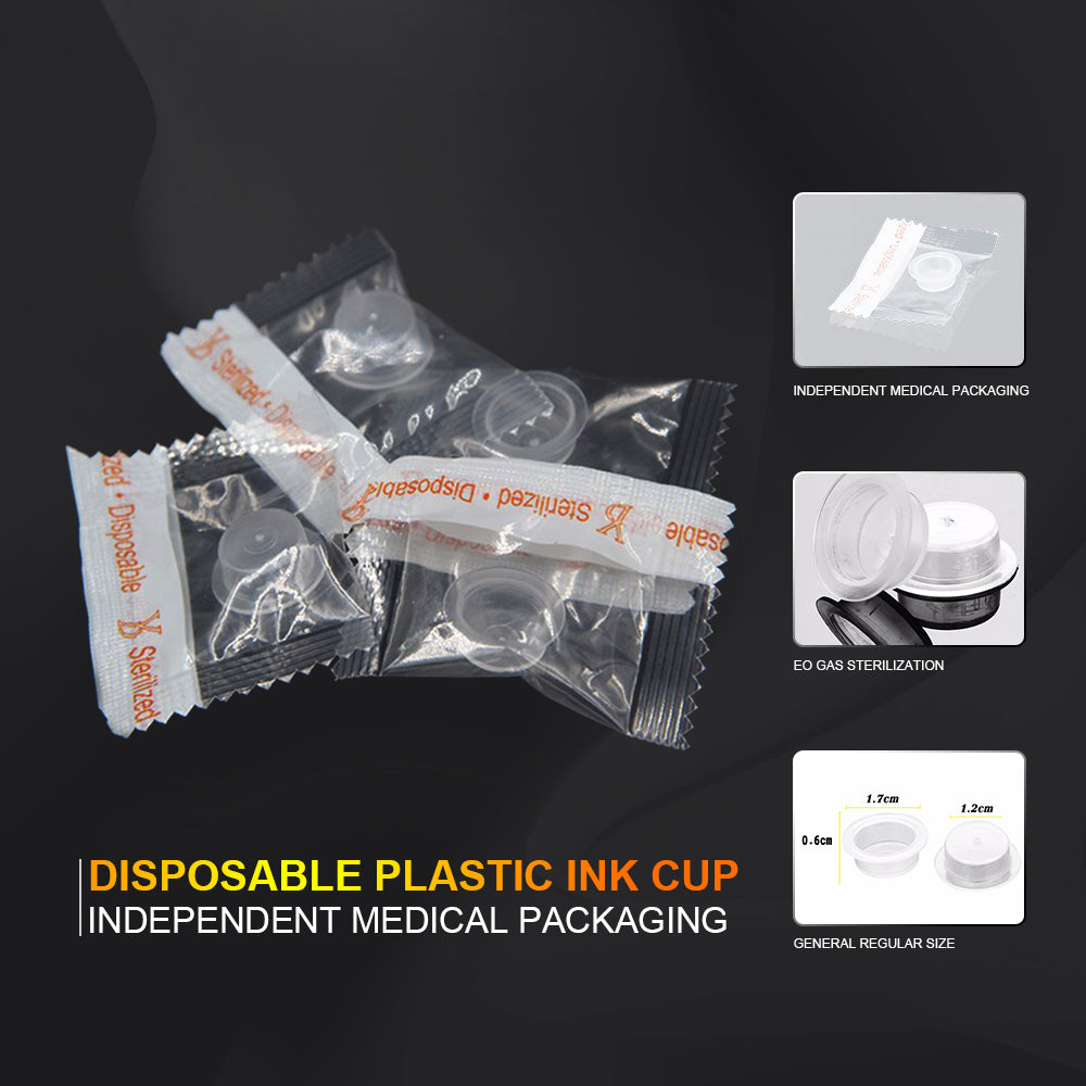 Disposable ink cup-Size:1.7cm (50pcs/bag) - CharmingTattooSupply