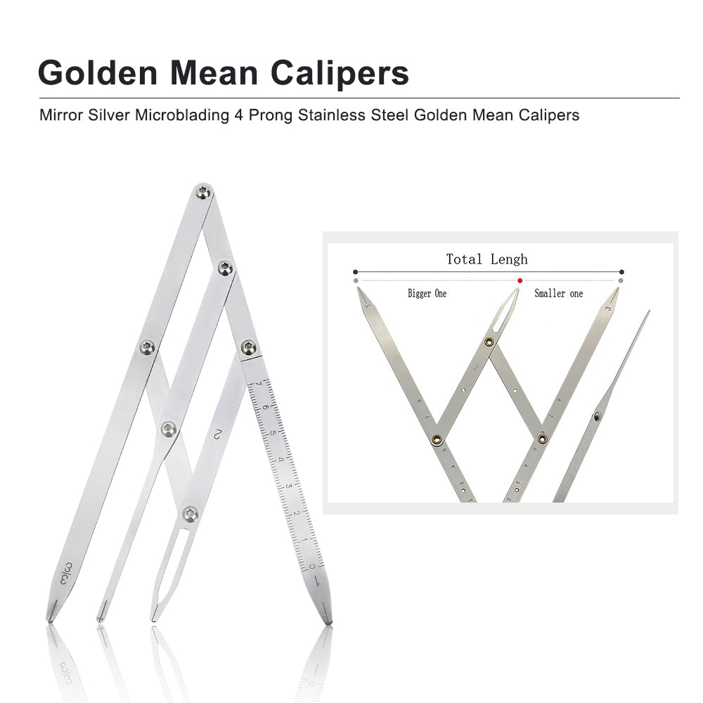 4 Prong Stainless Steel Golden mean calipers - CharmingTattooSupply