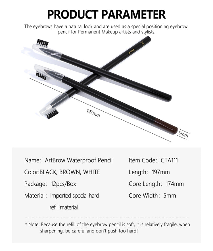 YD ARTBROW 4 COLORS WATERPROOF EYEBROW PENCIL - CharmingTattooSupply