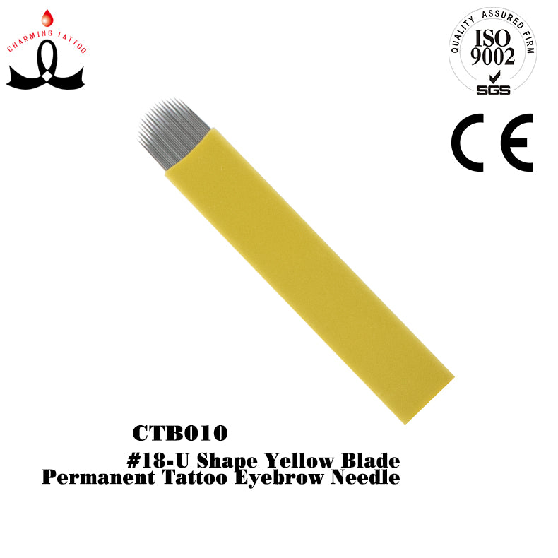 18U 0.20mm Yellow Microblading Blade (20PCS/BOX)