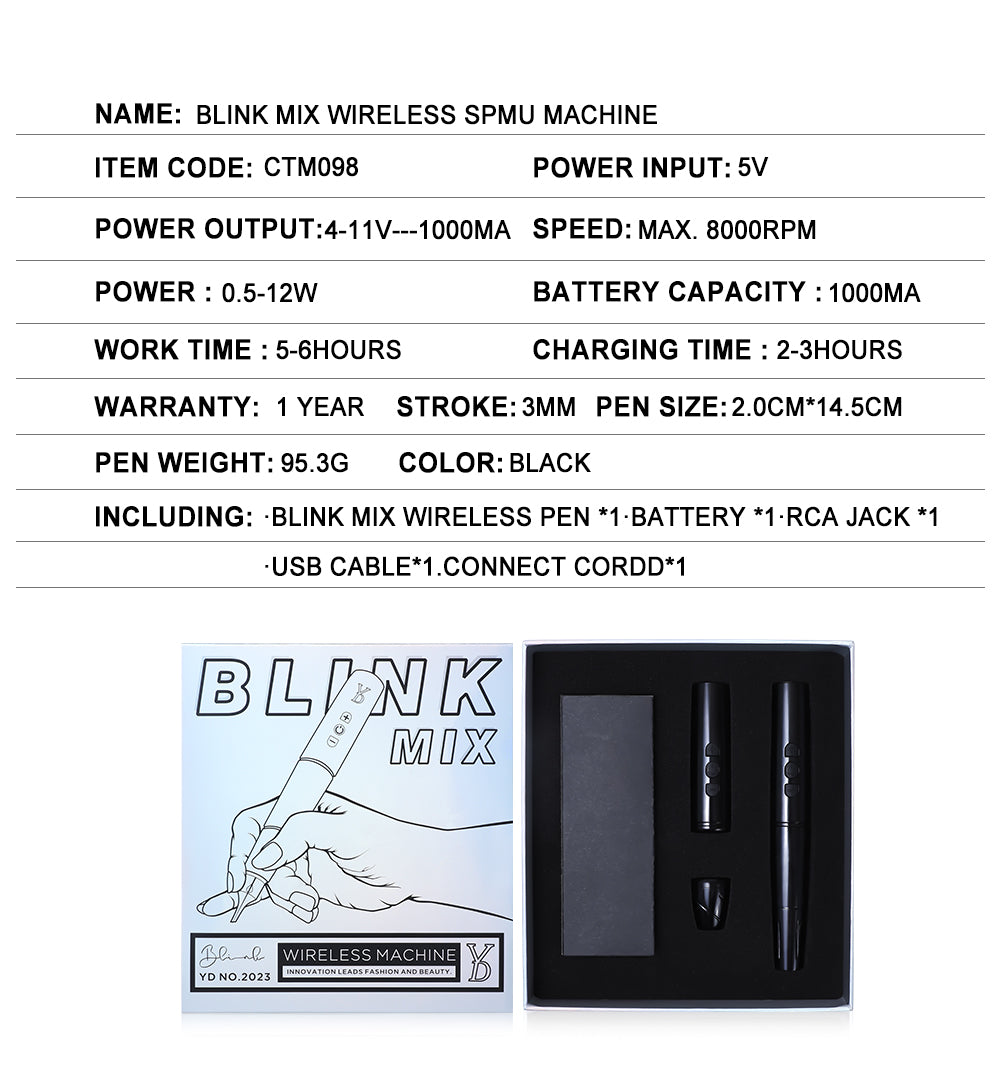 YD BLINK MIX WIRELESS GOLDEN PMU MACHINE - CharmingTattooSupply
