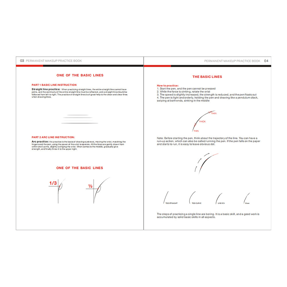 English Practice Book for Hairstroke - CharmingTattooSupply