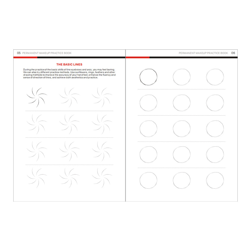 English Practice Book for Hairstroke - CharmingTattooSupply