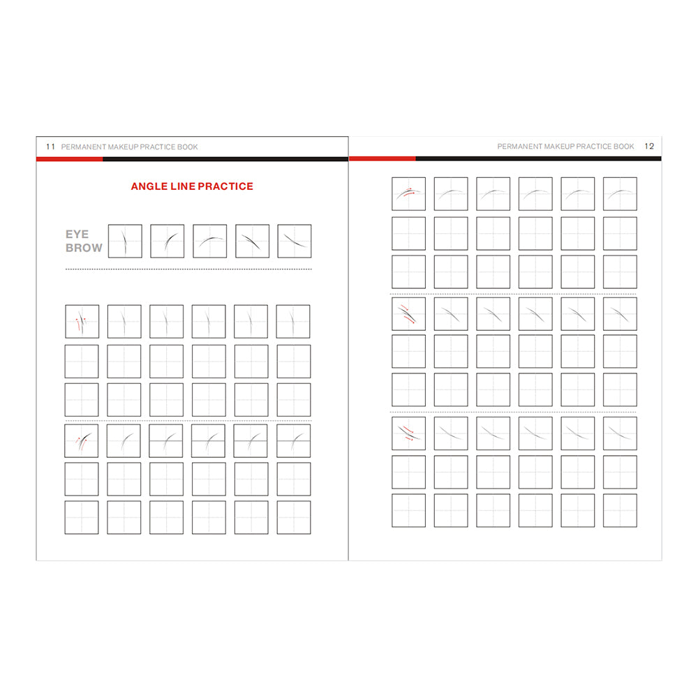 English Practice Book for Hairstroke - CharmingTattooSupply