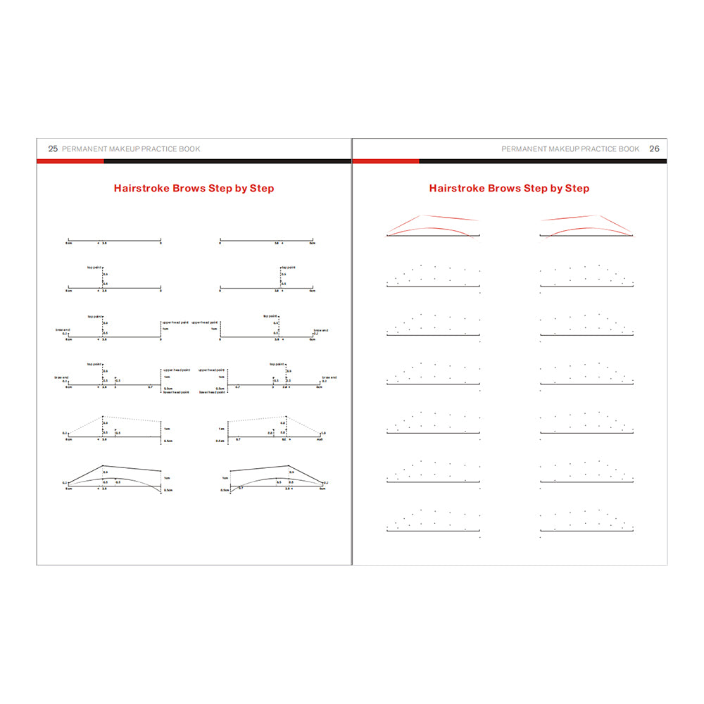 English Practice Book for Hairstroke - CharmingTattooSupply
