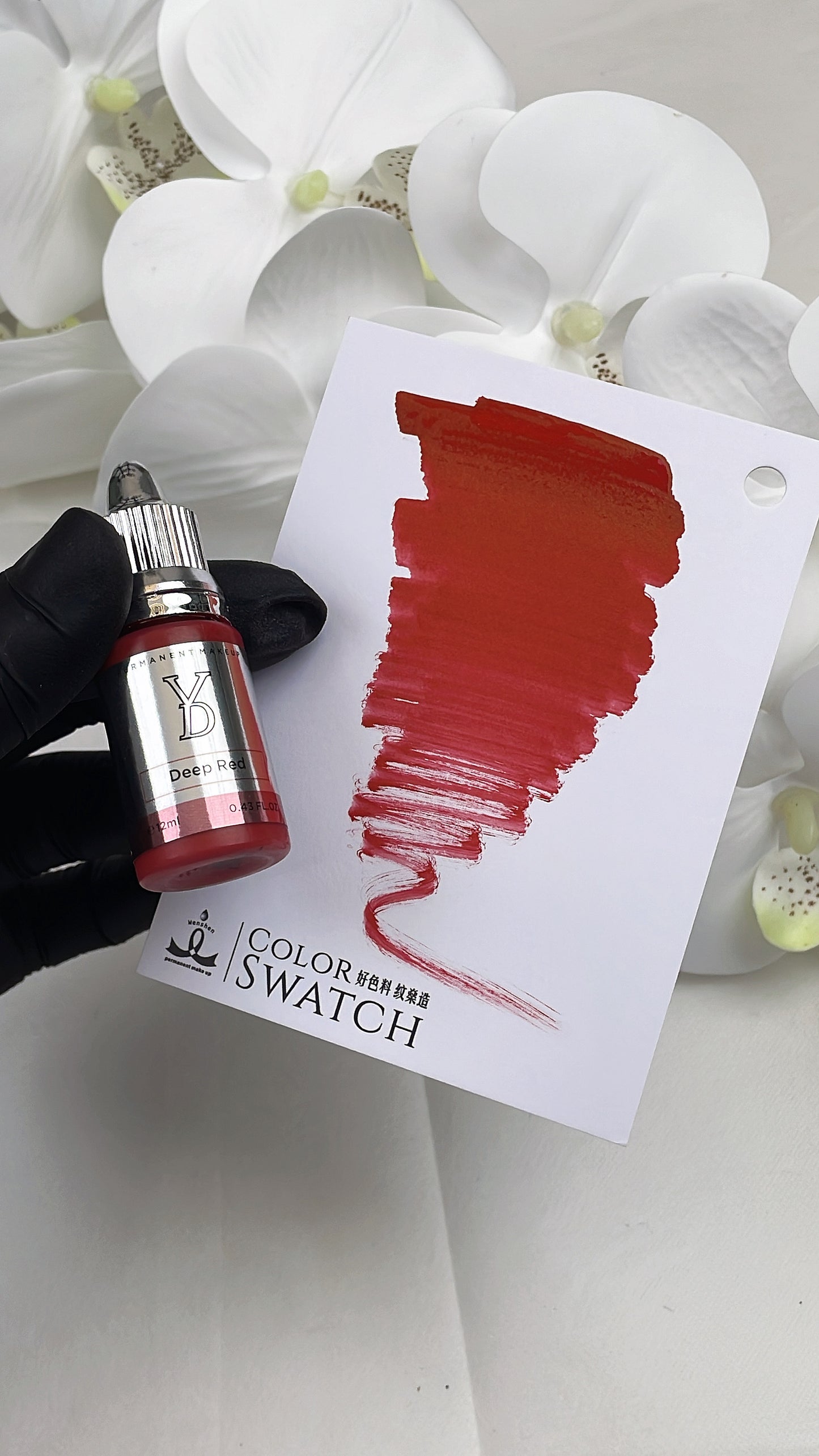 YDPMU Enhancer Lips Pigment Set – Professional Lip Blush PMU Ink | 5 Colors | White, Vivid Orange, Orange Pink, Inner Red & Deep Red | 12ml