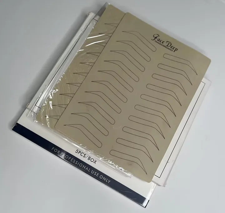 Face Deep Practice Skin black Eyebrow kit 5pcs/box - CharmingTattooSupply