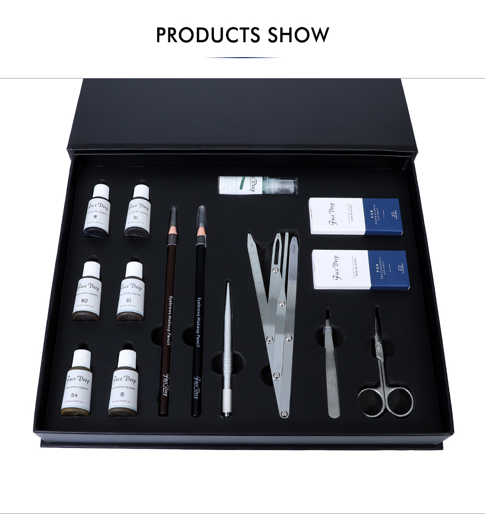 FACE DEEP Tattoo Starter Kit – Portable Microblading Kit for PMU Training & Beginners - CharmingTattooSupply