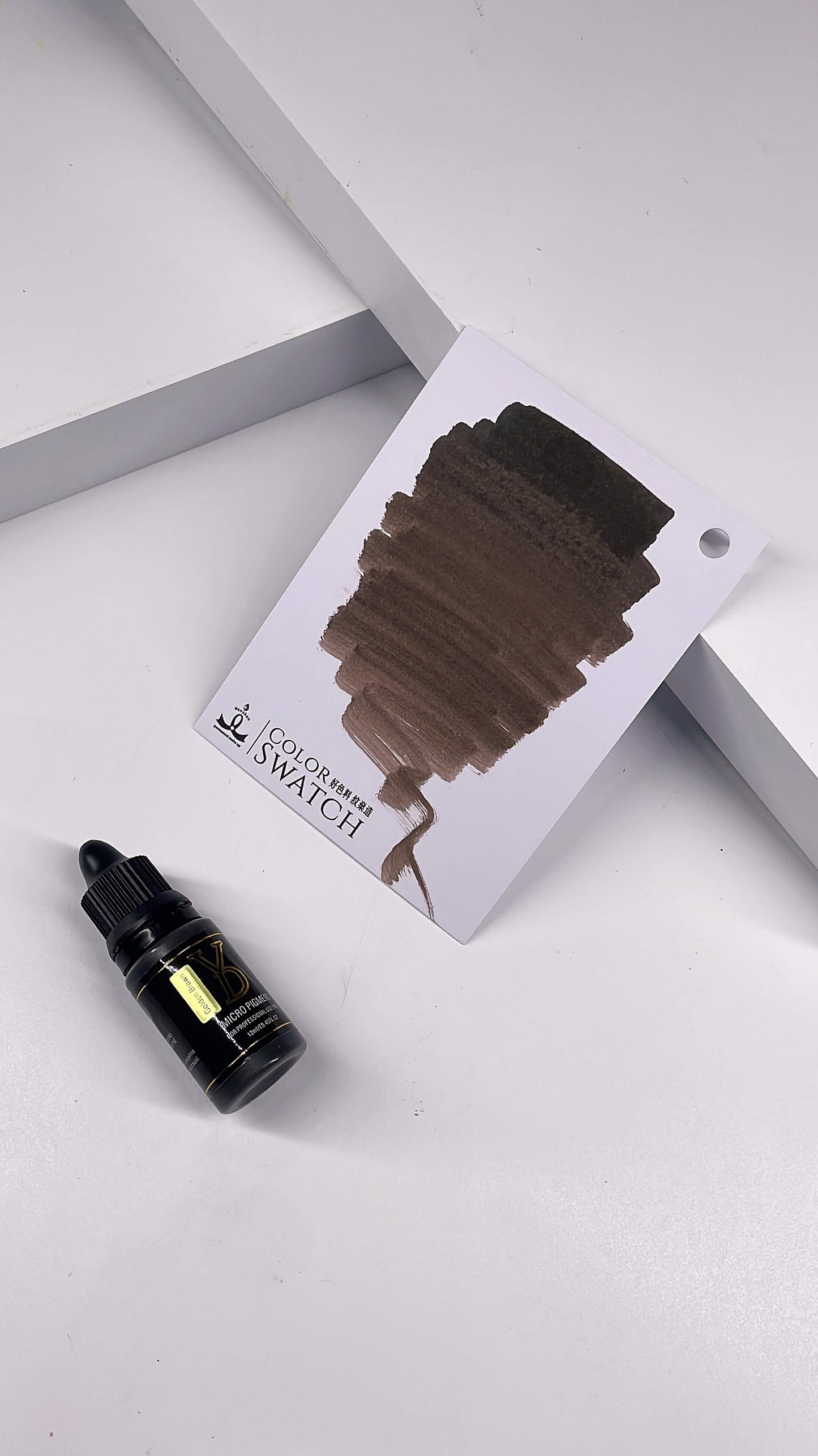 Golden Brown - YD Organic Liquid Eyebrow Permanent Makeup Pigment | Universal Color | Yellow Ash Based | Natural Brown