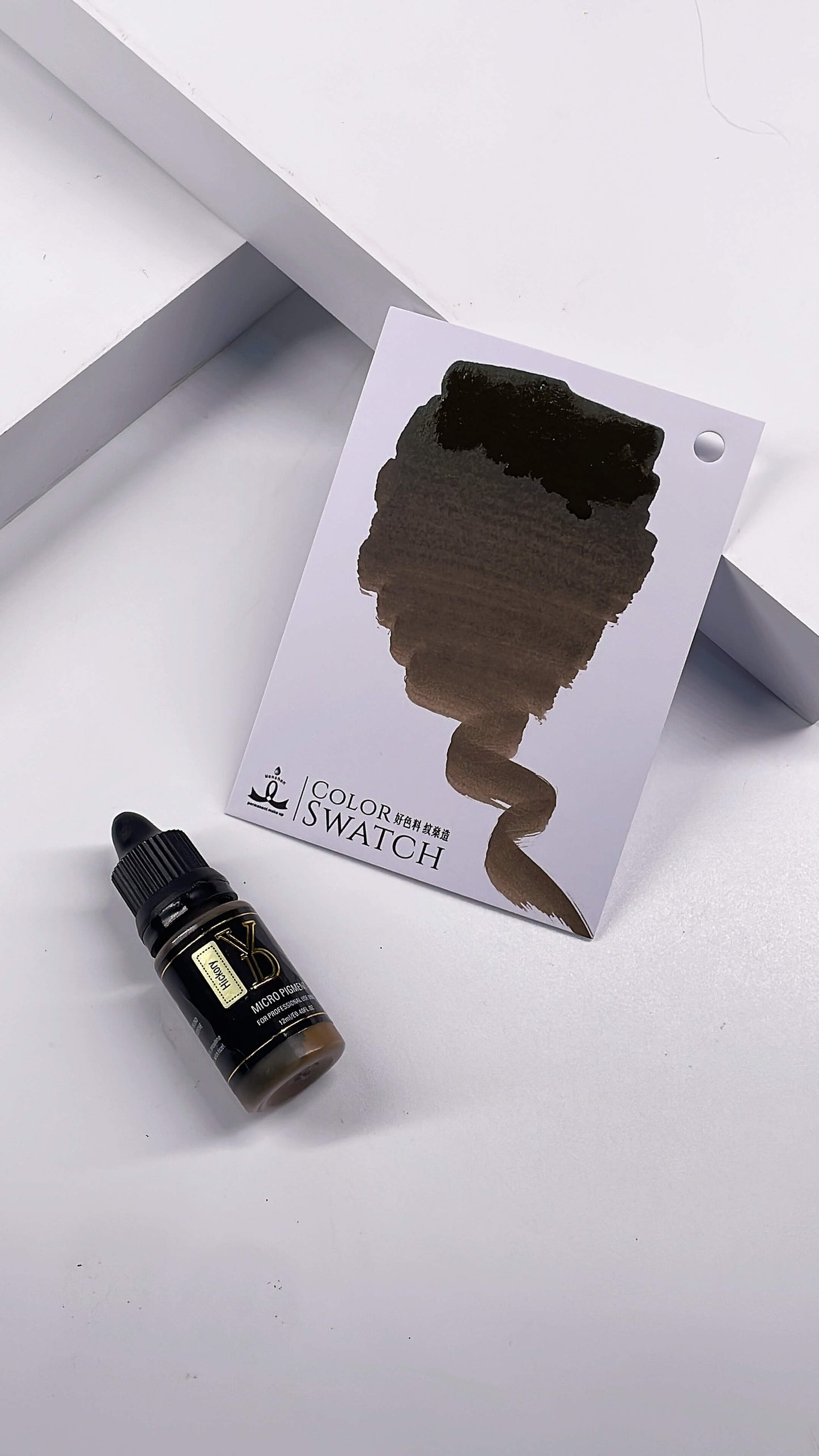 Hickory - YD Organic Liquid Eyebrow Permanent Makeup Pigment | Neutral Brown Light Gray Undertone | Ashy Hair Specialist