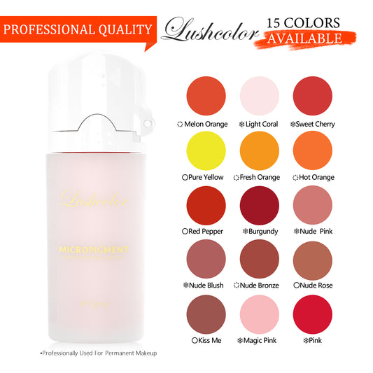 Professional Lip Pigment Set 15 Colors | Lushcolor Premium