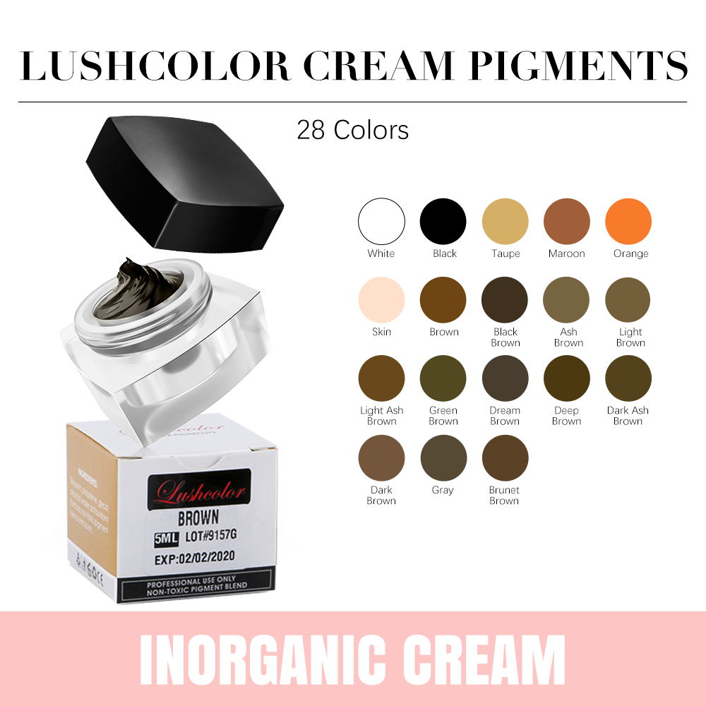 INORGANIC LUSHCOLOR CREAM MICROBLADING PIGMENTS - CharmingTattooSupply