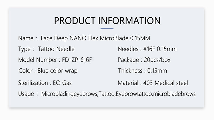 Face Deep NANO Flex MicroBlade #16F 0.15MM (20PCS/BOX)