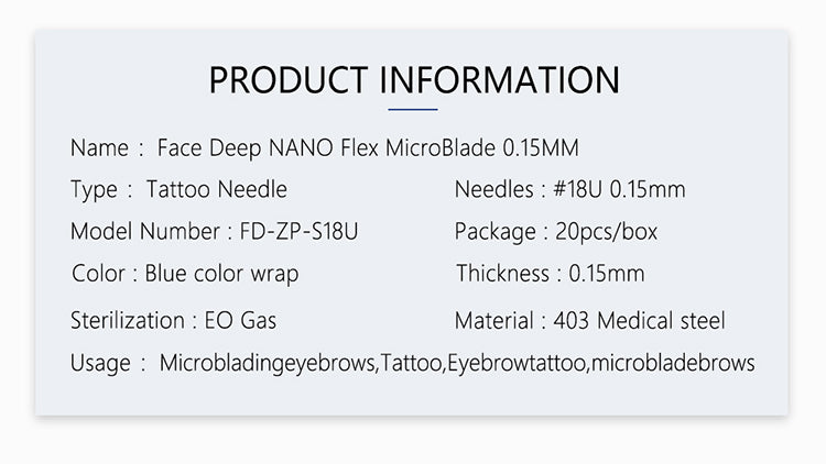 Face Deep NANO Flex MicroBlade #18U 0.15MM (20PCS/BOX)