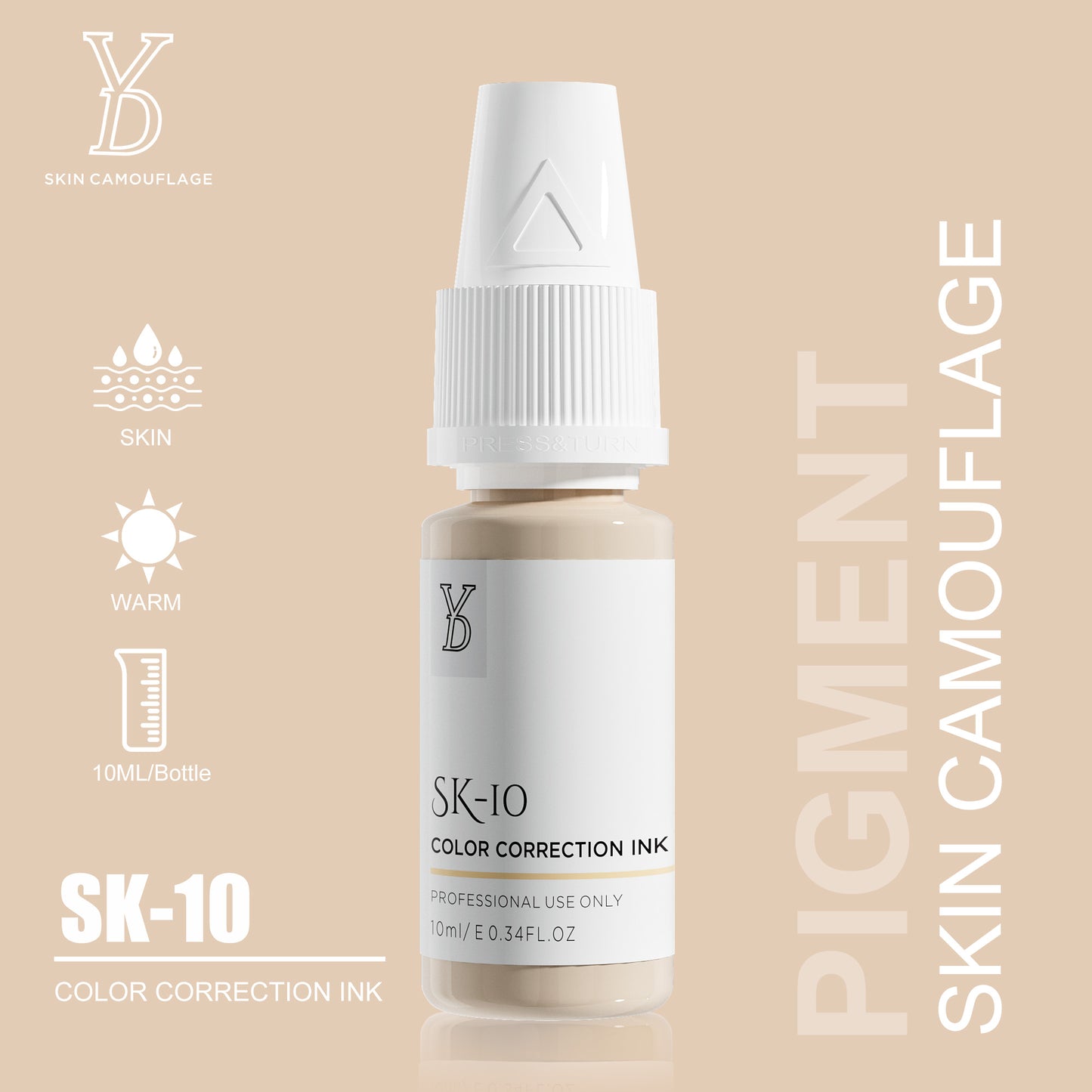 YD INORGANIC SKIN CAMOUFLAGE PIGMENT - CharmingTattooSupply