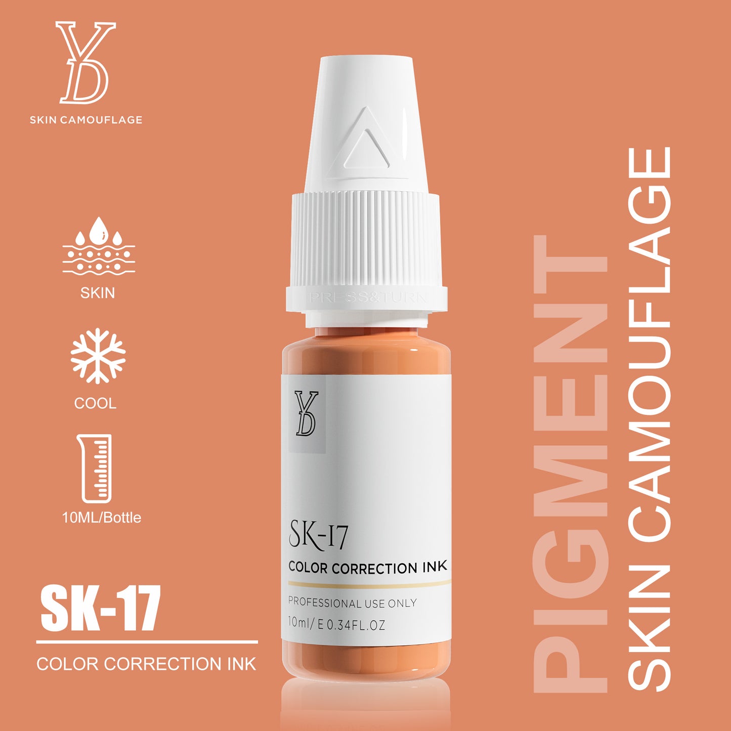 YD INORGANIC SKIN CAMOUFLAGE PIGMENT - CharmingTattooSupply