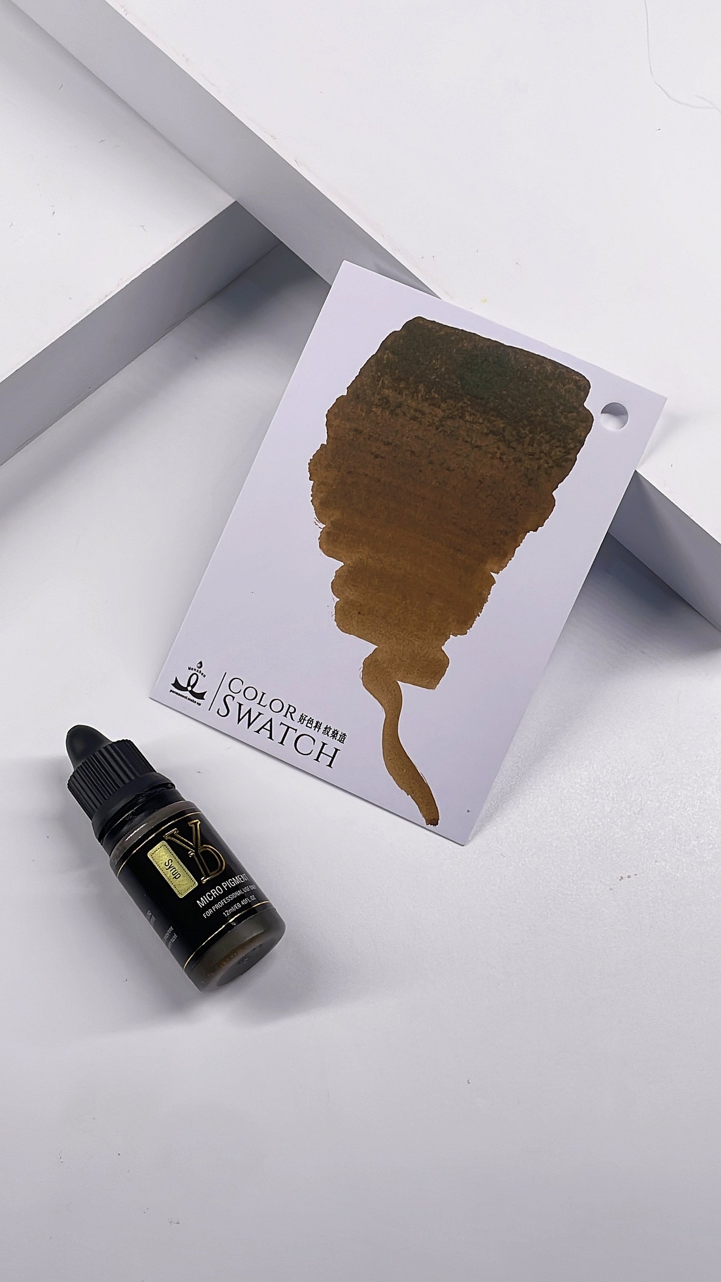 Syrup - YD Organic Liquid Eyebrow Permanent Makeup Pigment | Neutral Medium Brown | Hair Strokes & Shaded Effects
