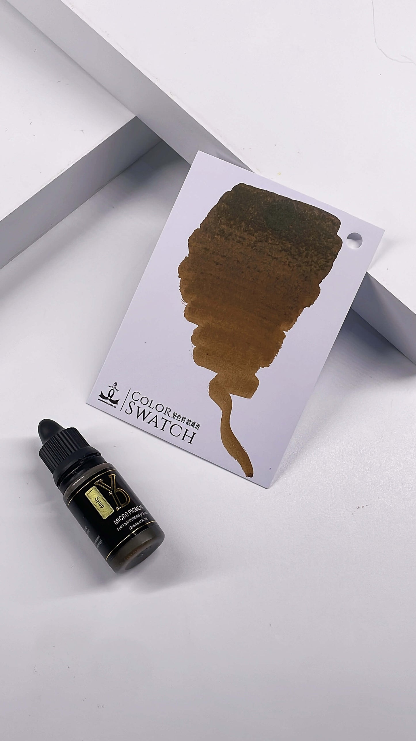 Syrup - YD Organic Liquid Eyebrow Permanent Makeup Pigment | Neutral Medium Brown | Hair Strokes & Shaded Effects