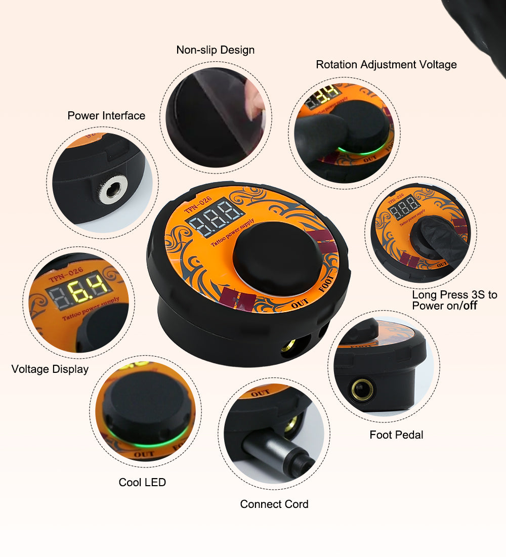 TPN-026 Tattoo Power Supply - CharmingTattooSupply
