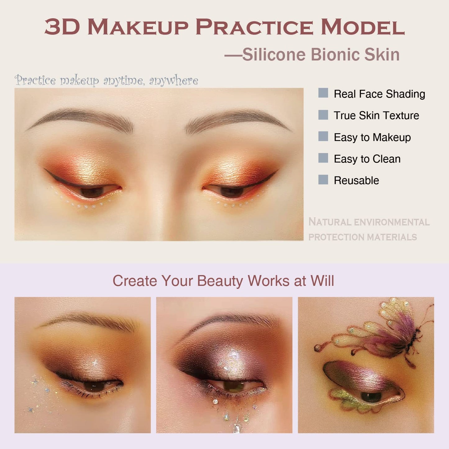 5D Makeup Practice Face pad - CharmingTattooSupply