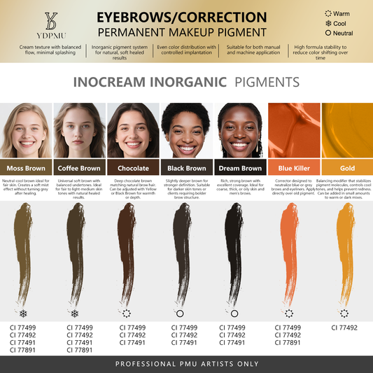 Microblading Pigment-YDPMU InoCream Inorganic PMU Pigments