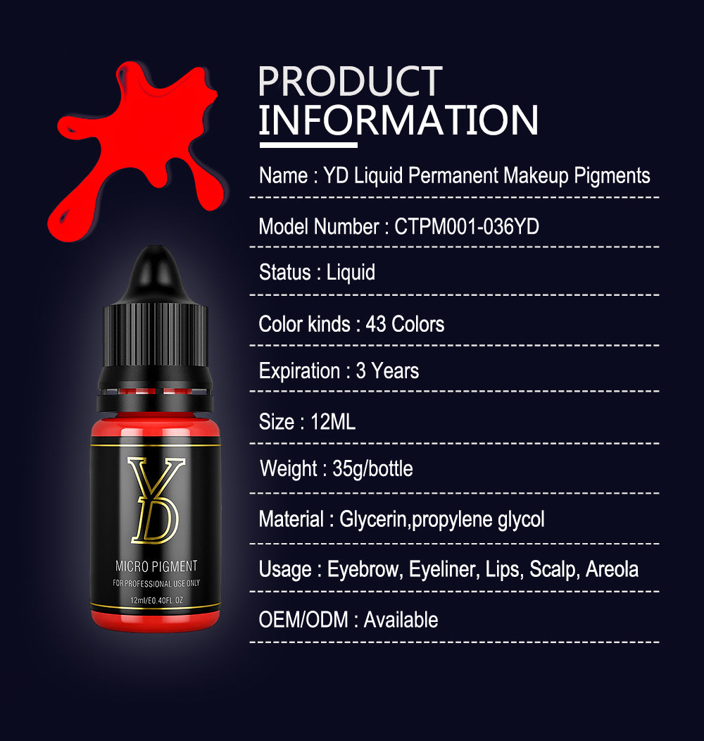 YD ORGANICE MICROPIGMENTATION LIQUID PIGMENT - CharmingTattooSupply