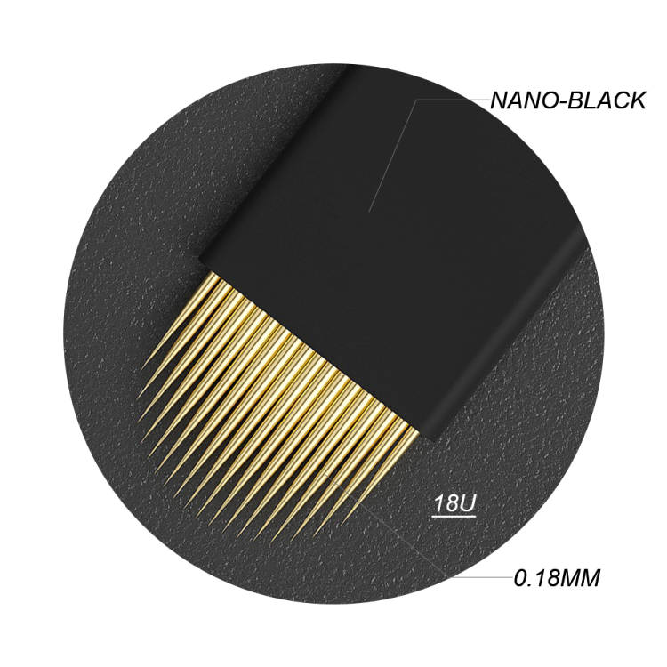 FACE DEEP NANO GOLD LUX BLADE #14 0.18MM/ #18U 0.18MM(20PCS/BOX) - CharmingTattooSupply