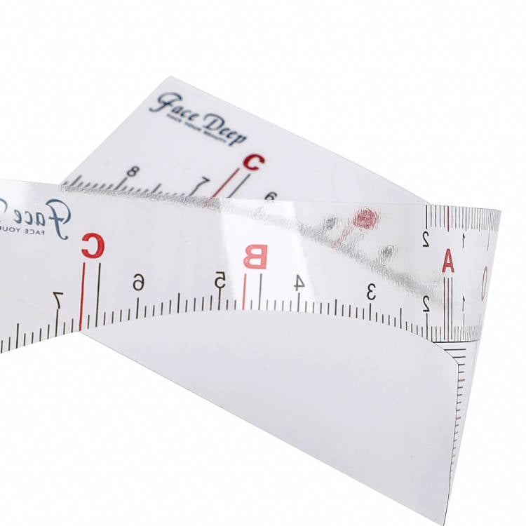 FACE DEEP TRANSPARENT EYEBROW RULER STICKER (50PCS/BAG) - CharmingTattooSupply
