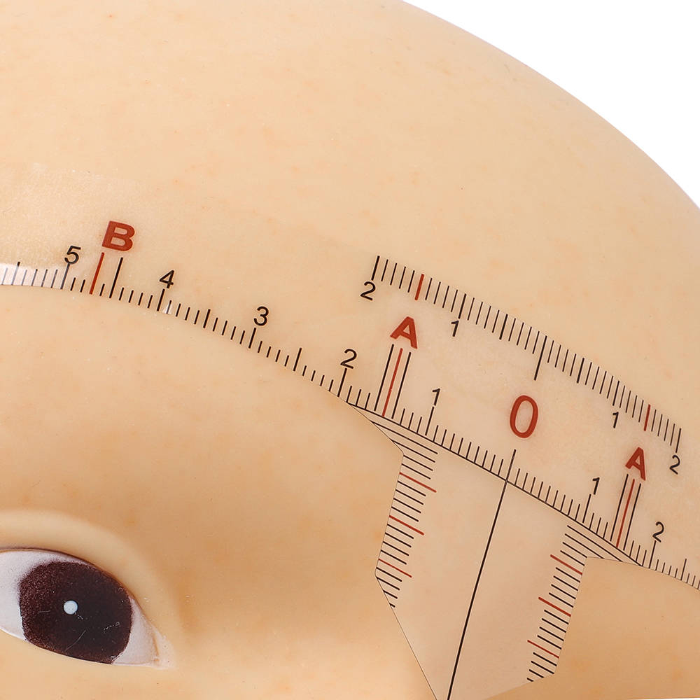 FACE DEEP TRANSPARENT EYEBROW RULER STICKER (50PCS/BAG) - CharmingTattooSupply