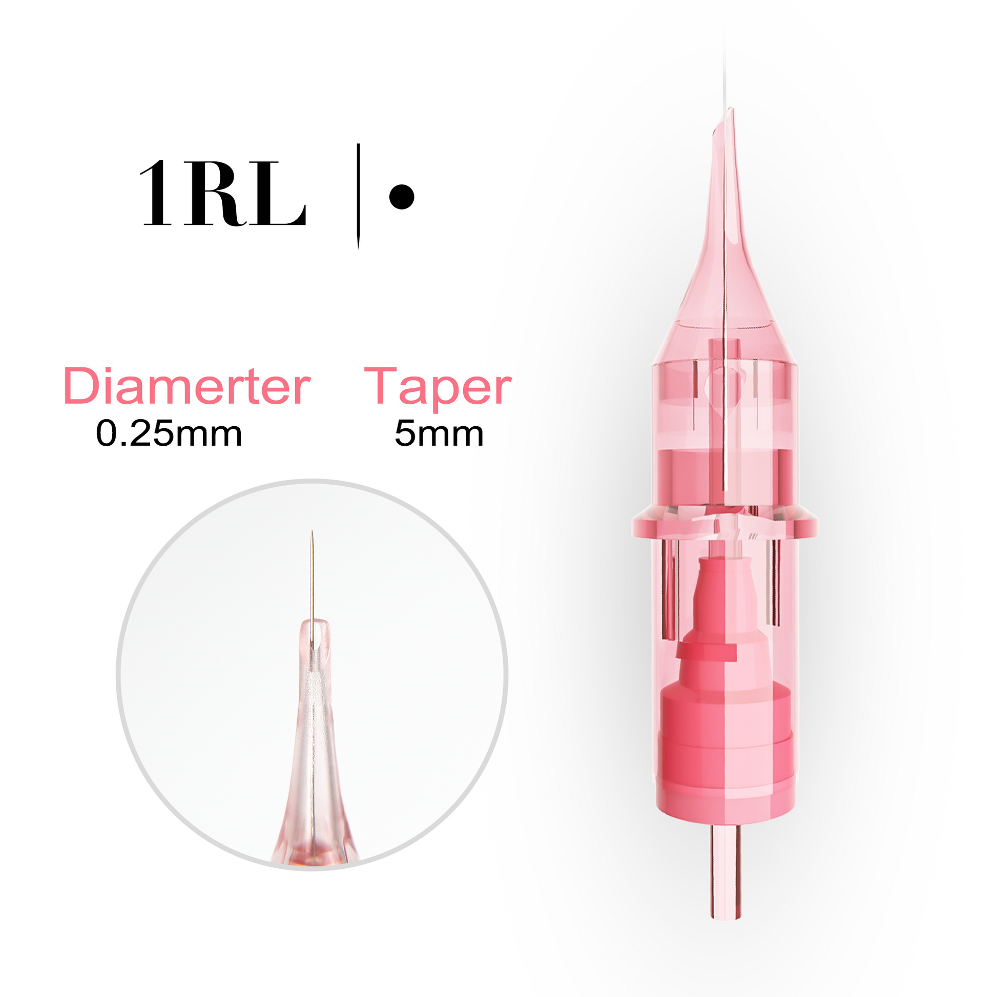 Pink Diamond Universal Cartridge 1R 0.25mm (10Pcs/Box) - CharmingTattooSupply