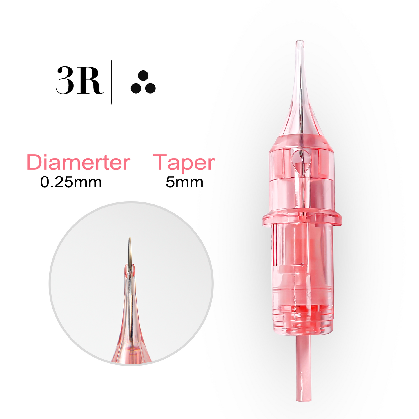 3RL 0.25mm - Pink Crystal Universal Cartridge (10Pcs/Box)