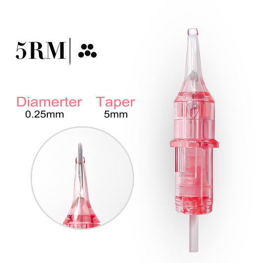 Pink Diamond Universal Cartridge 5RM 0.25mm (10Pcs/Box) - CharmingTattooSupply