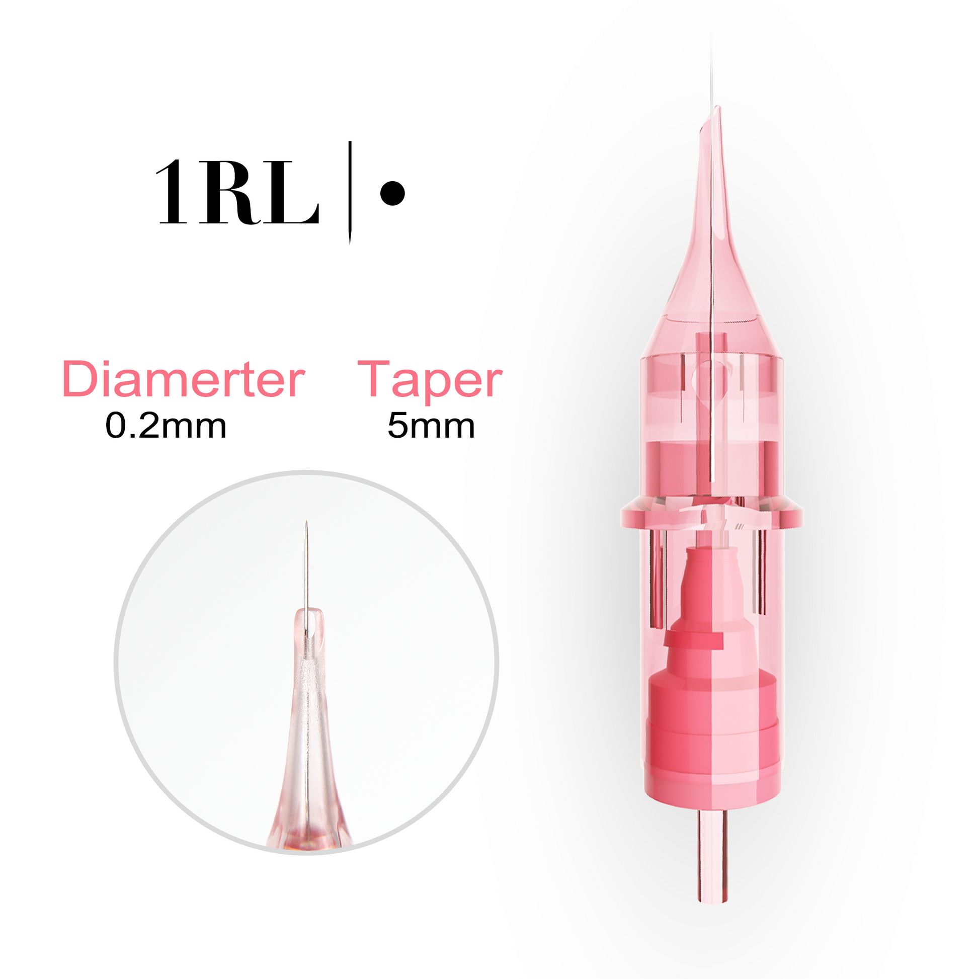 Pink Diamond Universal Cartridge 1R 0.20mm (10Pcs/Box) - CharmingTattooSupply