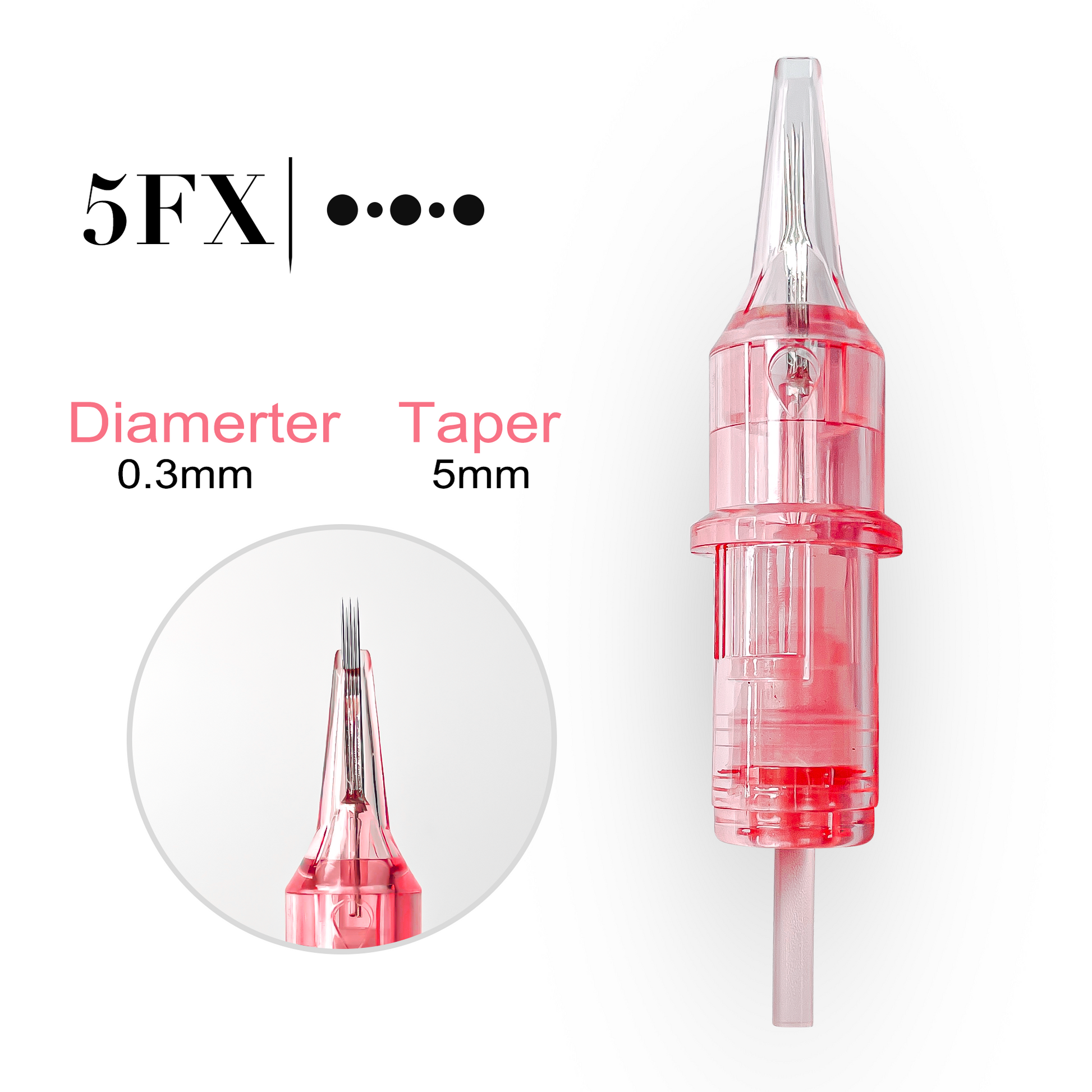 Pink Diamond Universal Cartridge 5FX 0.3mm (10Pcs/Box) - CharmingTattooSupply