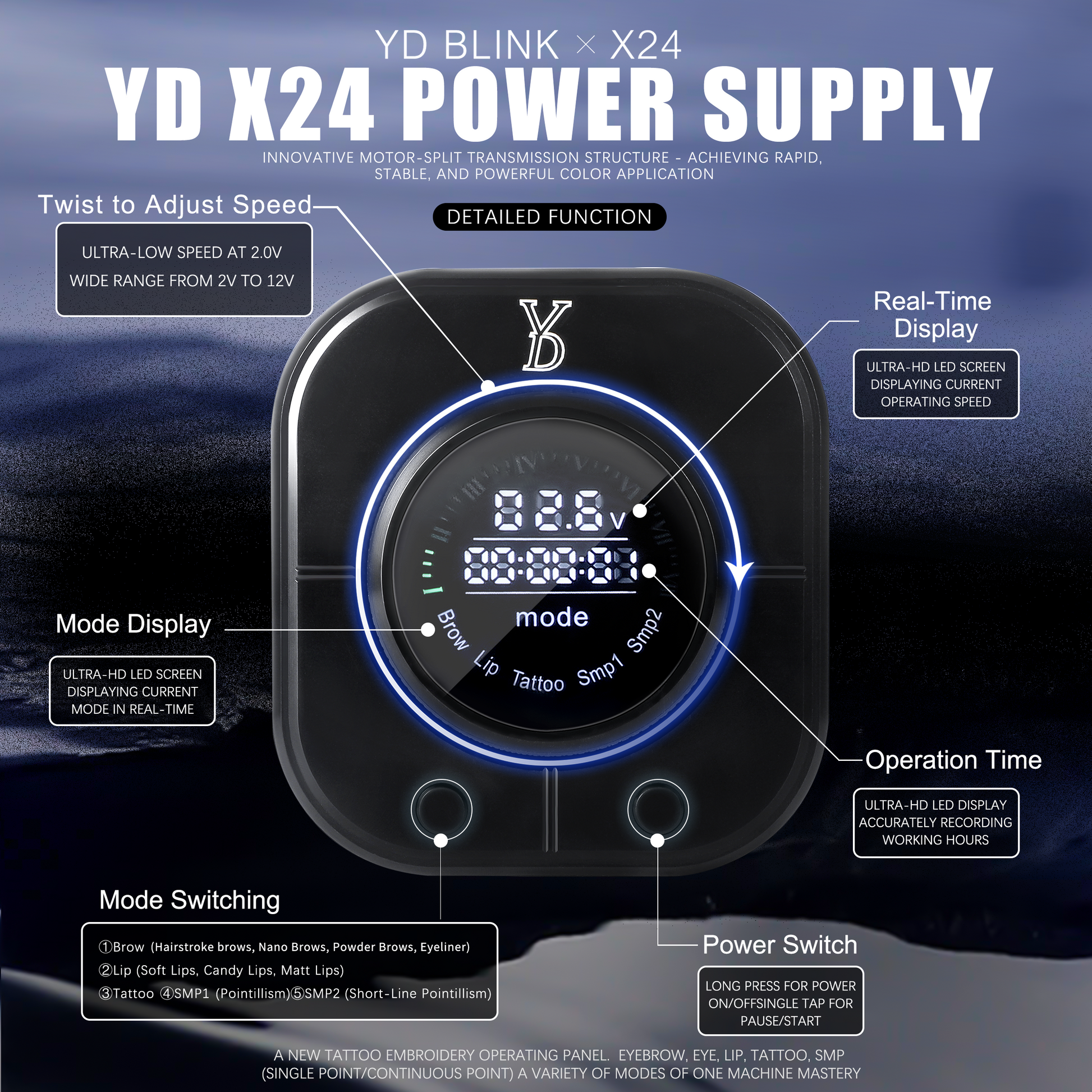YD X24 Power Supply - CharmingTattooSupply