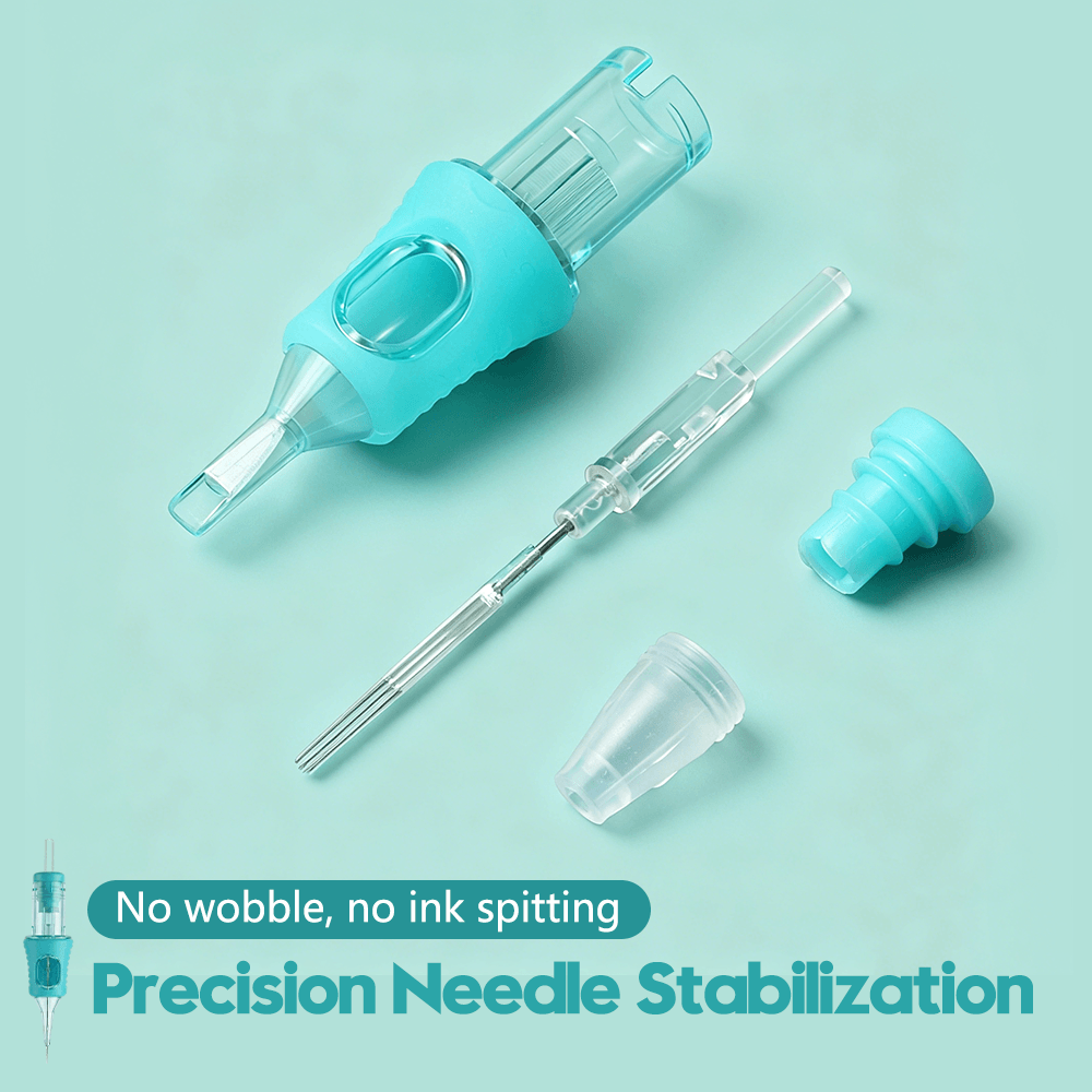 YDPMU Mint Green PMU Cartridge Needles – 316 Medical Grade, EO Sterilized, 10Pcs/Box