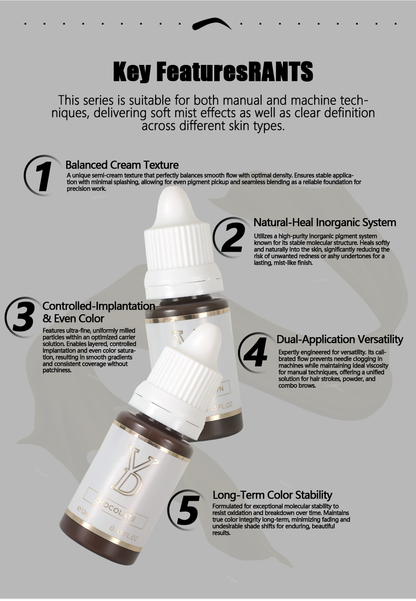 YDPMU InoCream Inorganic PMU Pigments – Professional Brow Pigment 12ml