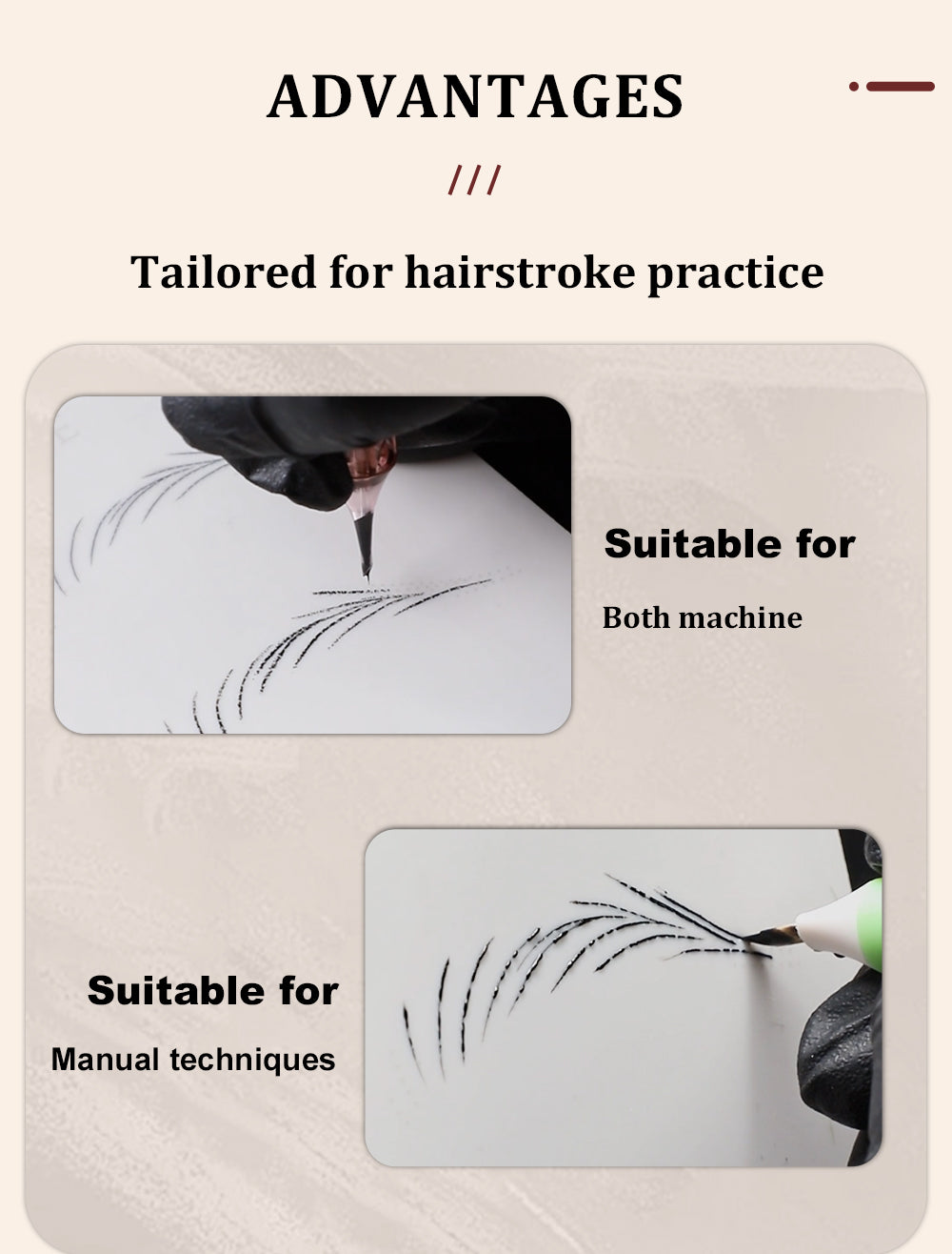 Hairstroke Silicone Practice Skin - CharmingTattooSupply