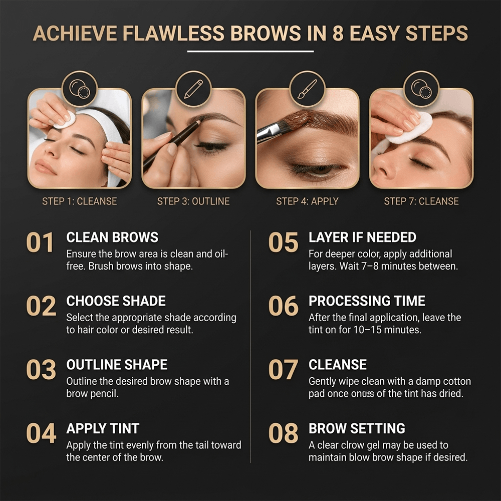 Rebrows 2-in-1 Eyebrow Tint – Professional Brow Tinting & Styling Solution | Long-Lasting Brow Color