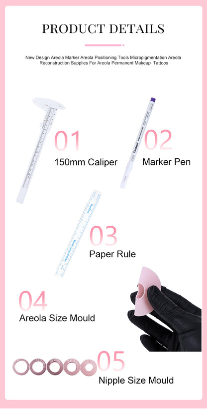 Areola Tattoo Measurement Tool - CharmingTattooSupply
