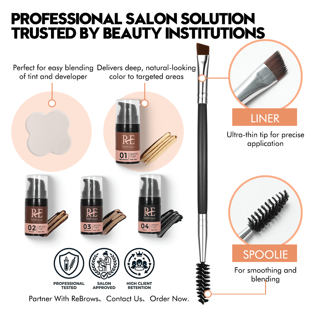 Rebrows 2-in-1 Eyebrow Tint – Professional Brow Tinting & Styling Solution | Long-Lasting Brow Color