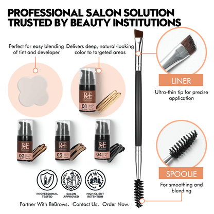 Rebrows 2-in-1 Eyebrow Tint – Professional Brow Tinting & Styling Solution | Long-Lasting Brow Color