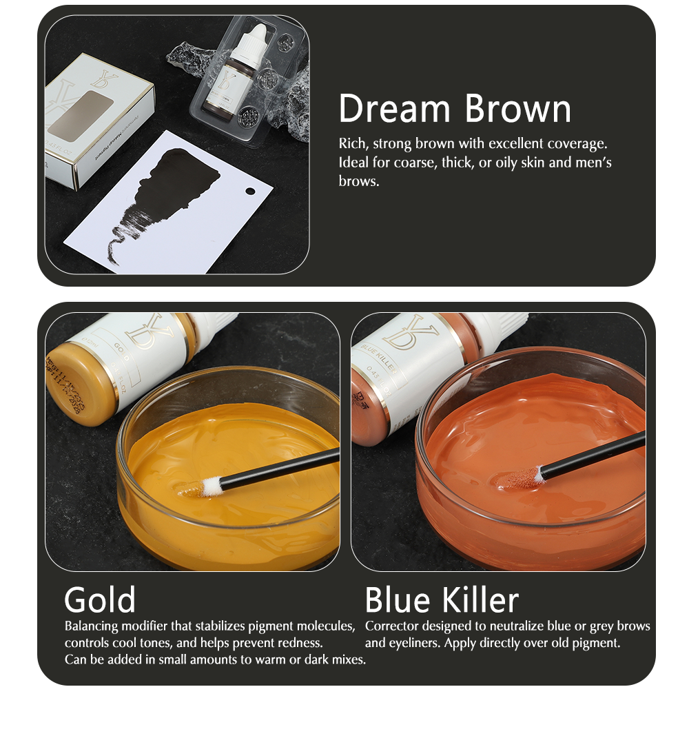 YDPMU InoCream Inorganic PMU Pigments – Professional Brow Pigment 12ml