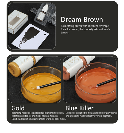 YDPMU InoCream Inorganic PMU Pigments – Professional Brow Pigment 12ml