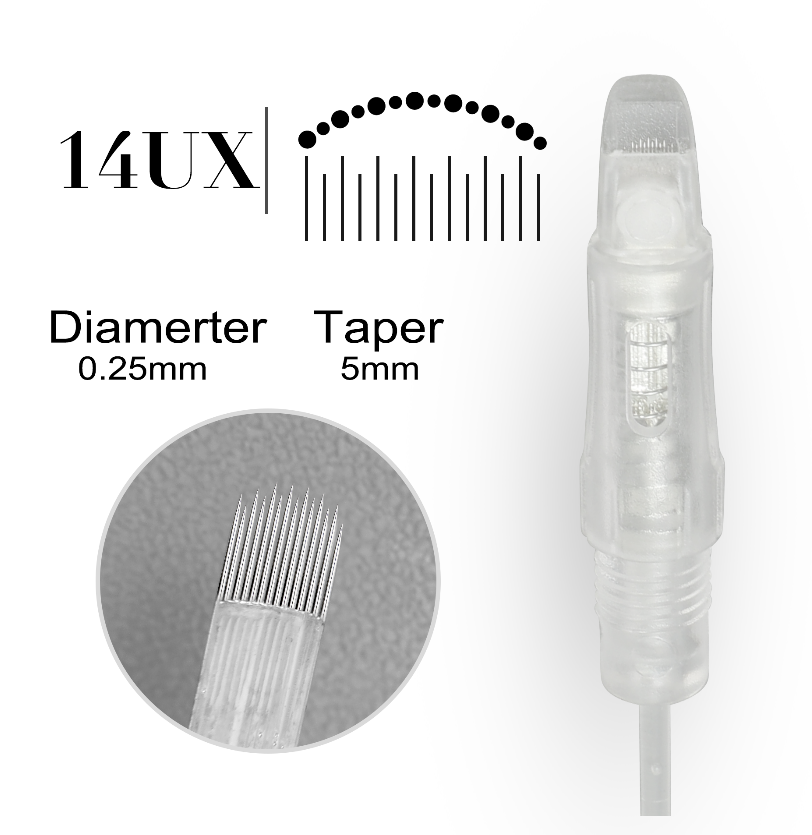 14UX Cotton Flow Tattoo Cartridge Needles 10pcs - Premium