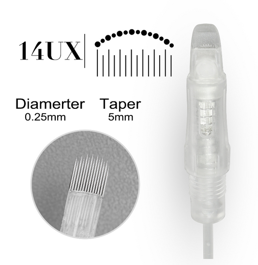 14UX Cotton Flow Tattoo Cartridge Needles 10pcs - Premium